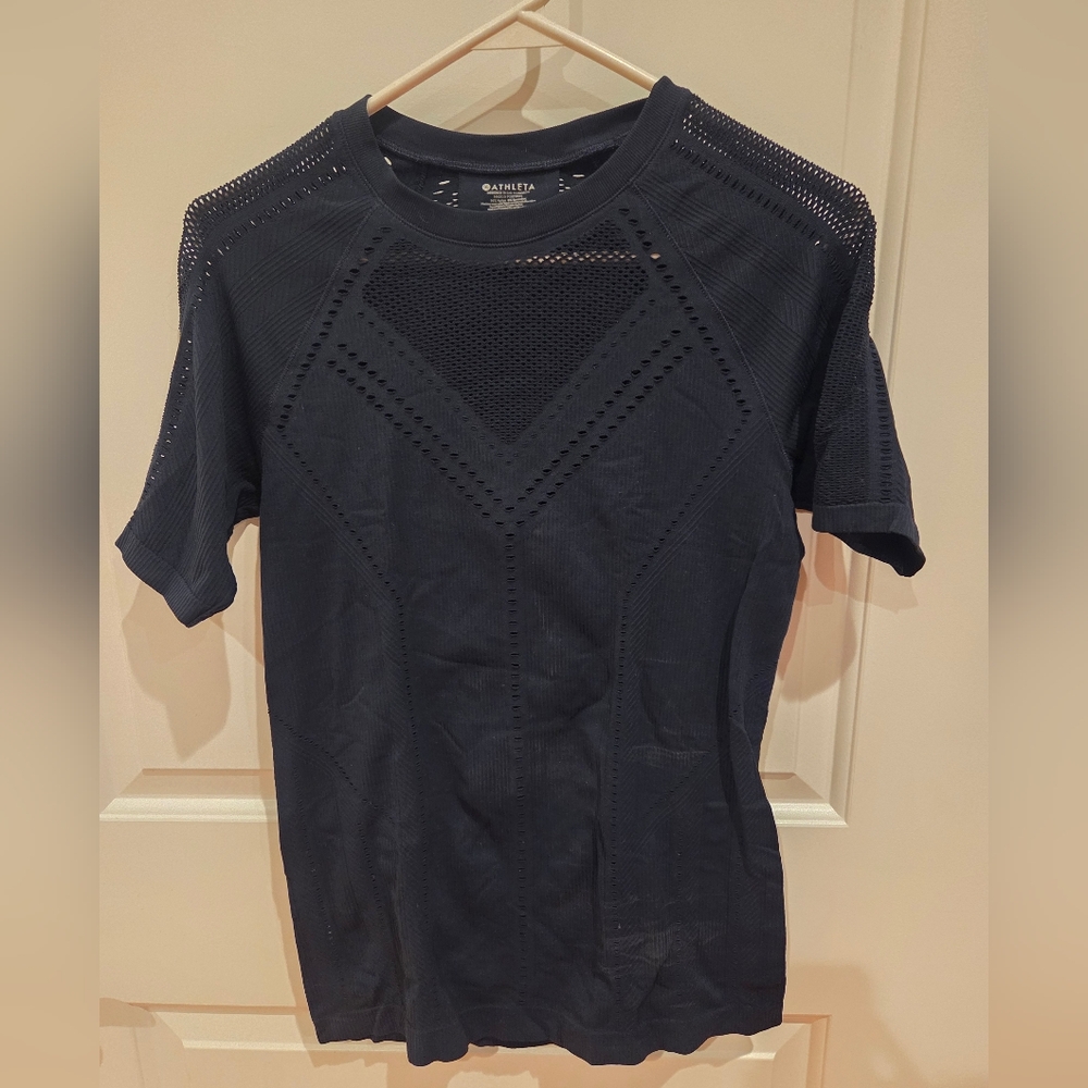 Athleta Navy Knit Top
